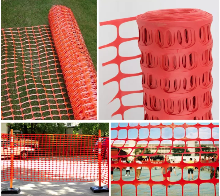 HDPE Orange Plastic Safety Fence / Barrier Netting Mesh Fence Construction Netting 1x50meter