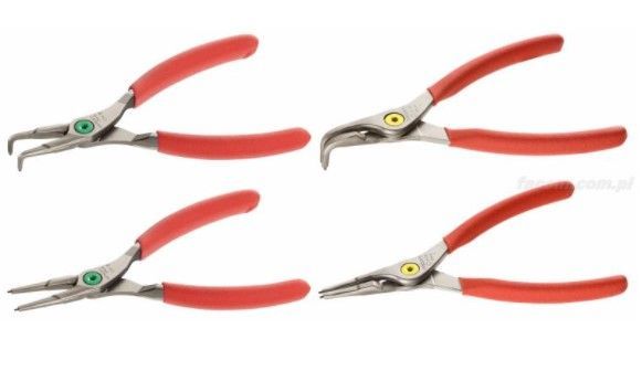 FACOM PCJ4 - SET OF 4 STRAIGHT AND 90° ANGLED NOSE CIRCLIP® PLIERS - 18 TO 60 MM