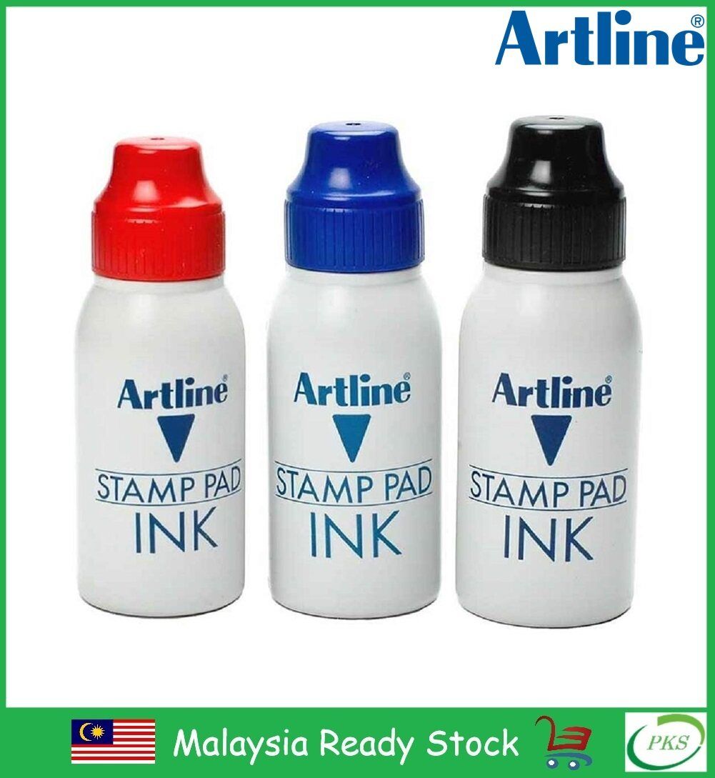 ARTLINE STAMP PAD INK /50 CC/50ML (BLACK,BLUE,RED,GREEN,PURPLE)