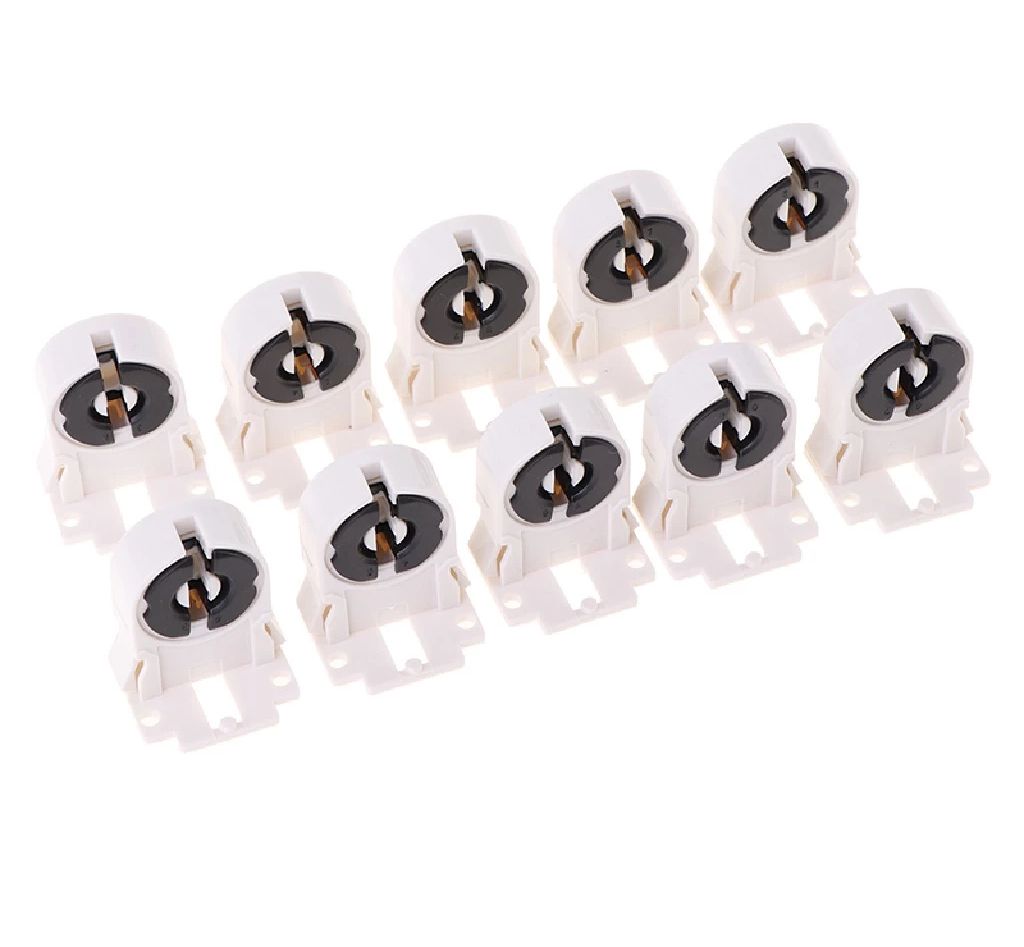 T8/G13 Fluorescent Lamp Holder Heat-Resistant Lamp Holder Light Tube Holder (20pcs)