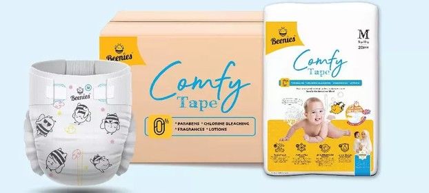 Beenies Comfy Tape CONVENIENCE Pack Lampin Bayi Jenis Tape Pek Kemudahan / Baby Diapers Tape NB-XL 12 Packs (1 Carton) M20 Tape 1Ctn New SL-11135-11139-NEW-CTN-KK