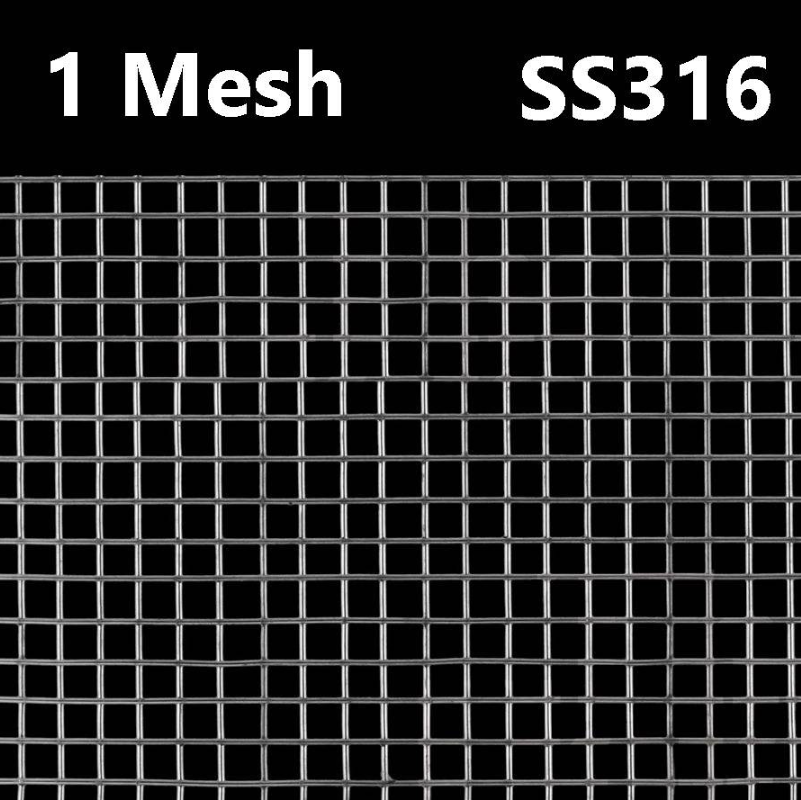 STAINLESS STEEL WIRE MESH SS 316 NETTING 1 MESH 316 WELDED FILTRATION GRILL SHEET 1.2M W