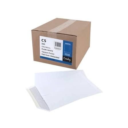 162MM X 229MM WHITE NON-WINDOW ENVELOPE