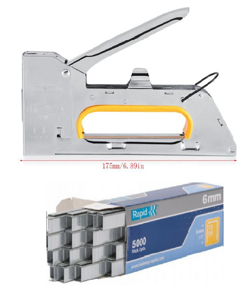 HEAVYDUTY STAPLER GUN NAIL HAND TACKER GUN FOR FASTENING FURNITURE FRAME PAPER WOODWORK WINDOW STAPLES 6MM 8MM