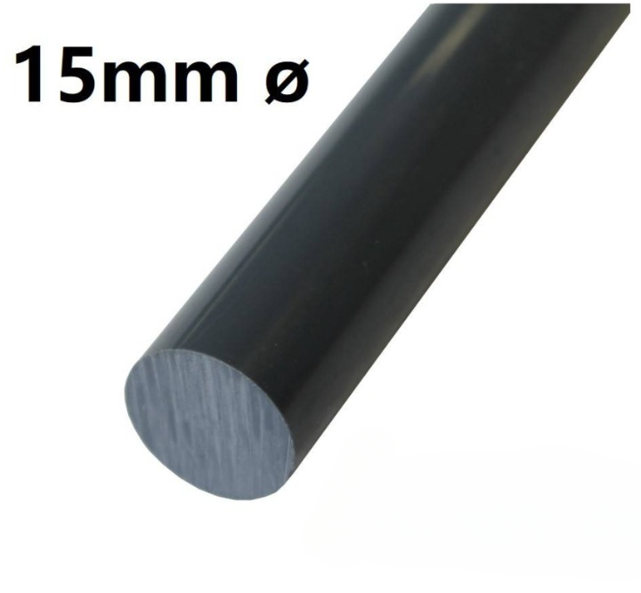 PTFE ROD BLACK COLOR 15MM DIAMETER CARBON FILLED PTFE ROUND BAR