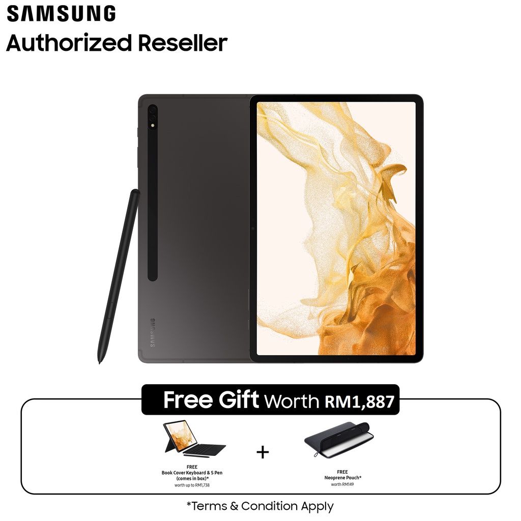 *Samsung Galaxy Tab S8+ WiFi (X800) - 8GB RAM - 256GB ROM
