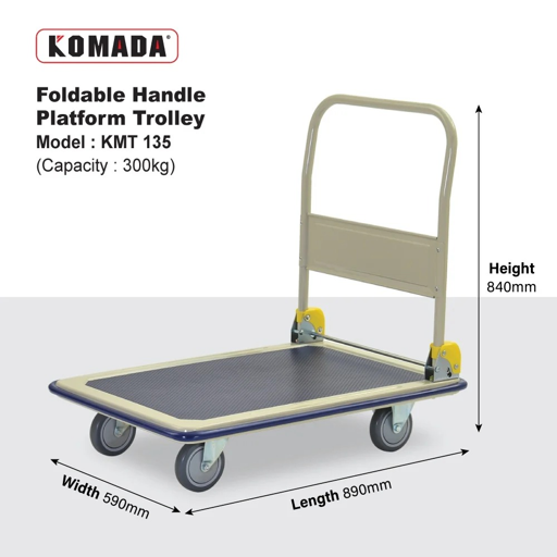 KOMADA Foldable Handle Platform Trolley (KMT 135) H84 X W59 X L89 cm