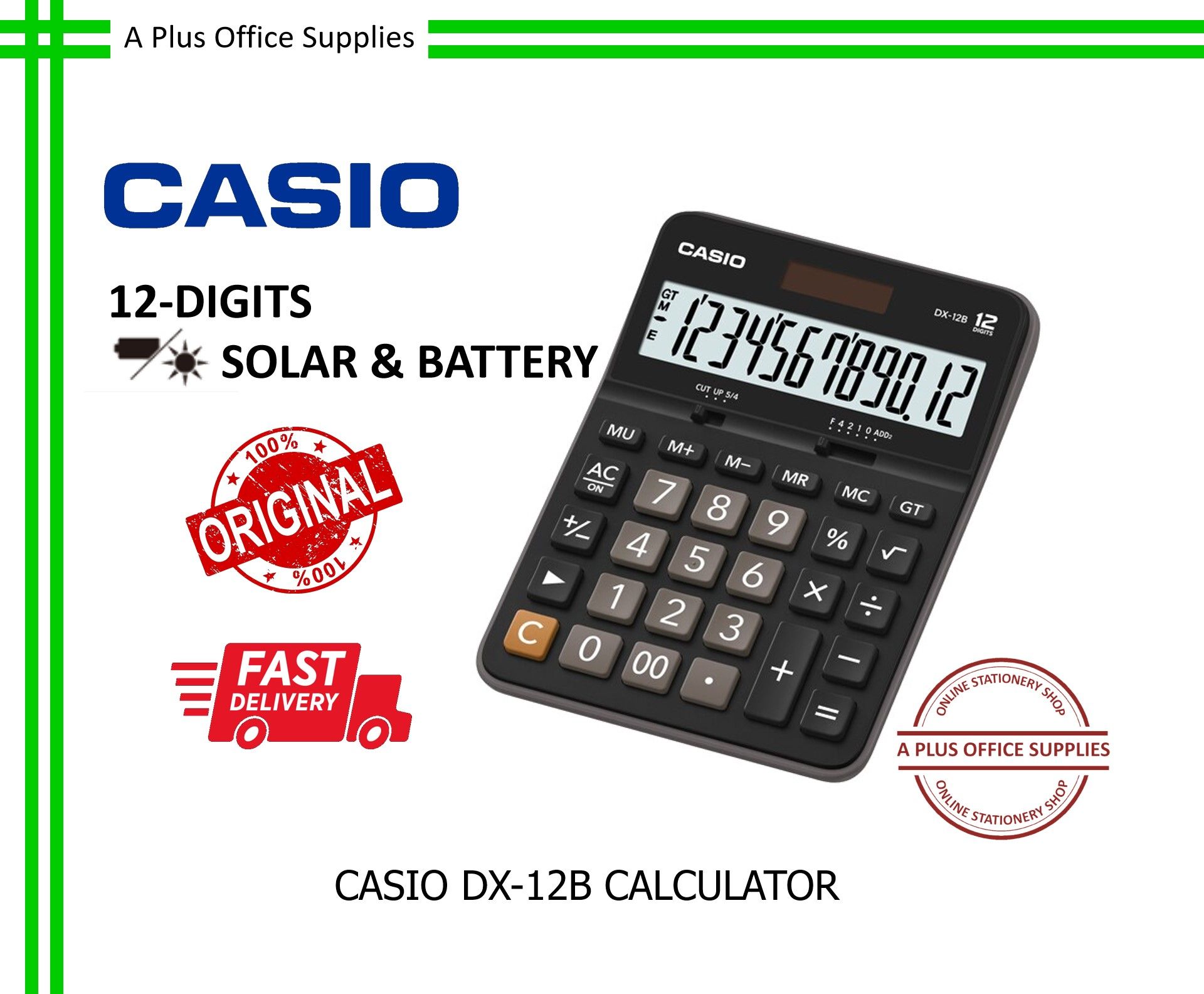 CASIO DX-12B Calculator / Kalkulator DX-12B