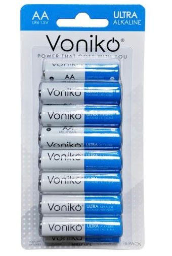 VONIKO Alkaline Battery AA Batteries - 16 Pcs