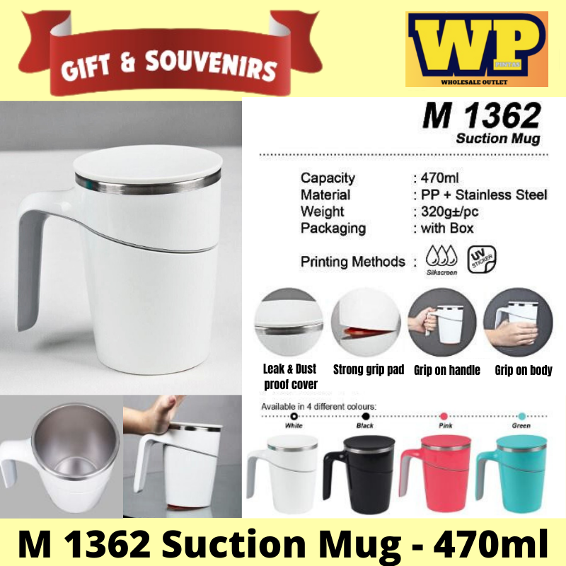 OK GIFT & SOUVENIRS: M 1362 SUCTION MUG - 470ML / SUCTION MUG BOTTLE / SUCTION CUP / MUG