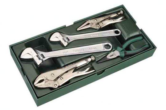 Sata 5PC ADJUSTABLE WRENCH AND PLIERS SET