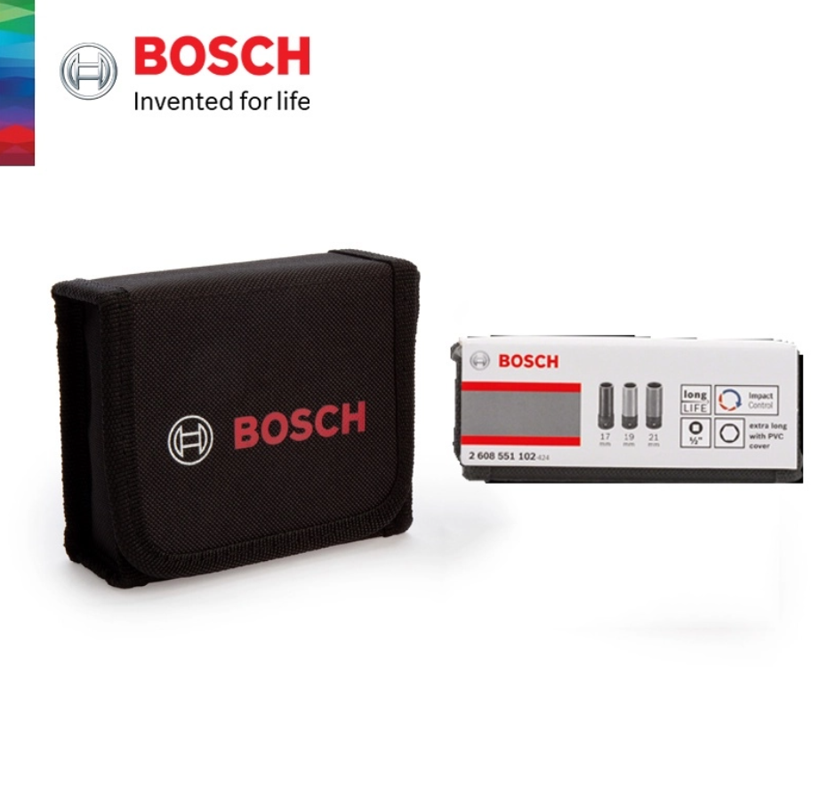 BOSCH 3PCS 1/2" IMPACT WRENCH SOCKET SET IMPACT CONTROL (2608551102)