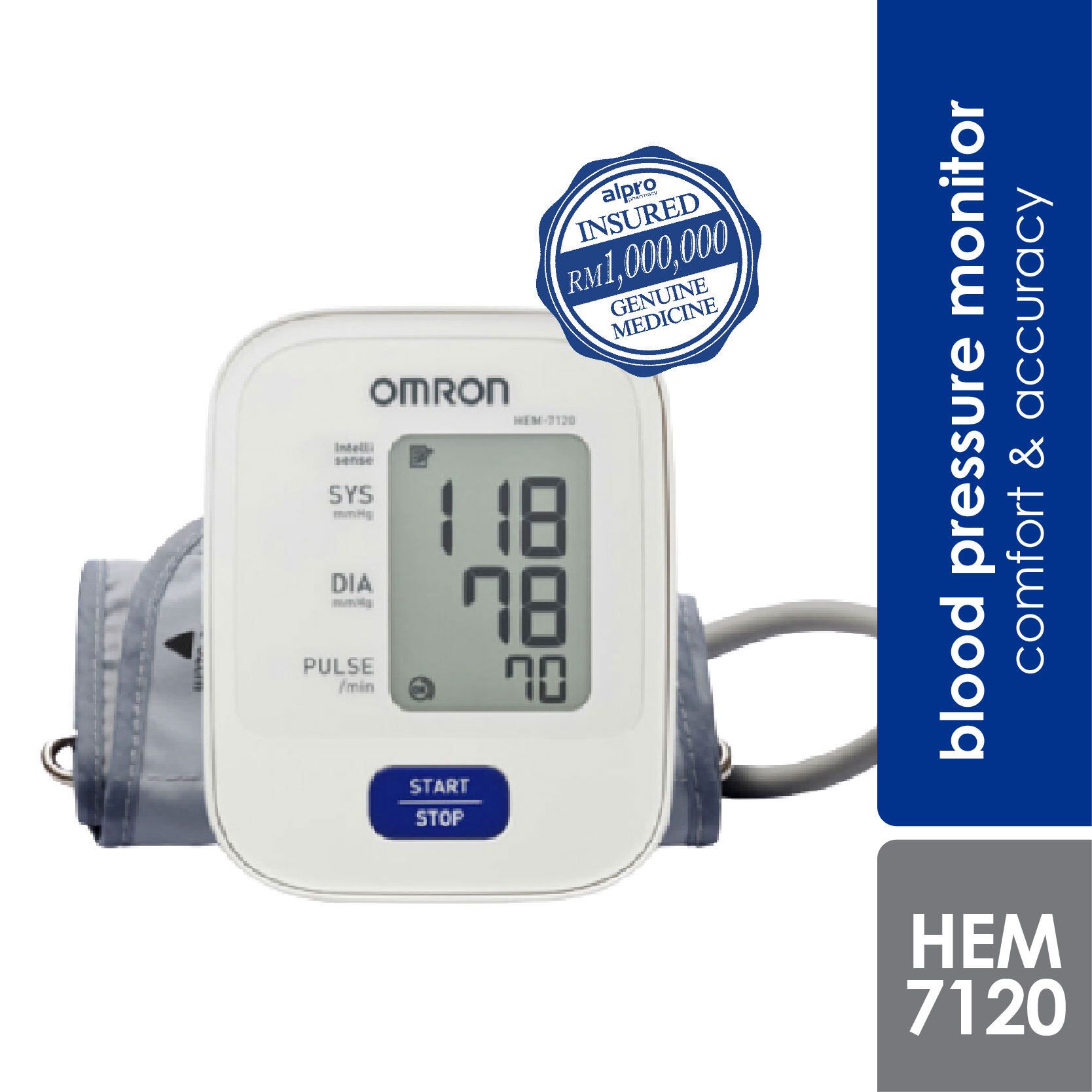 OMRON *OMRON HEM-7120 Blood Pressure Monitor (5 YEARS WARRANTY)