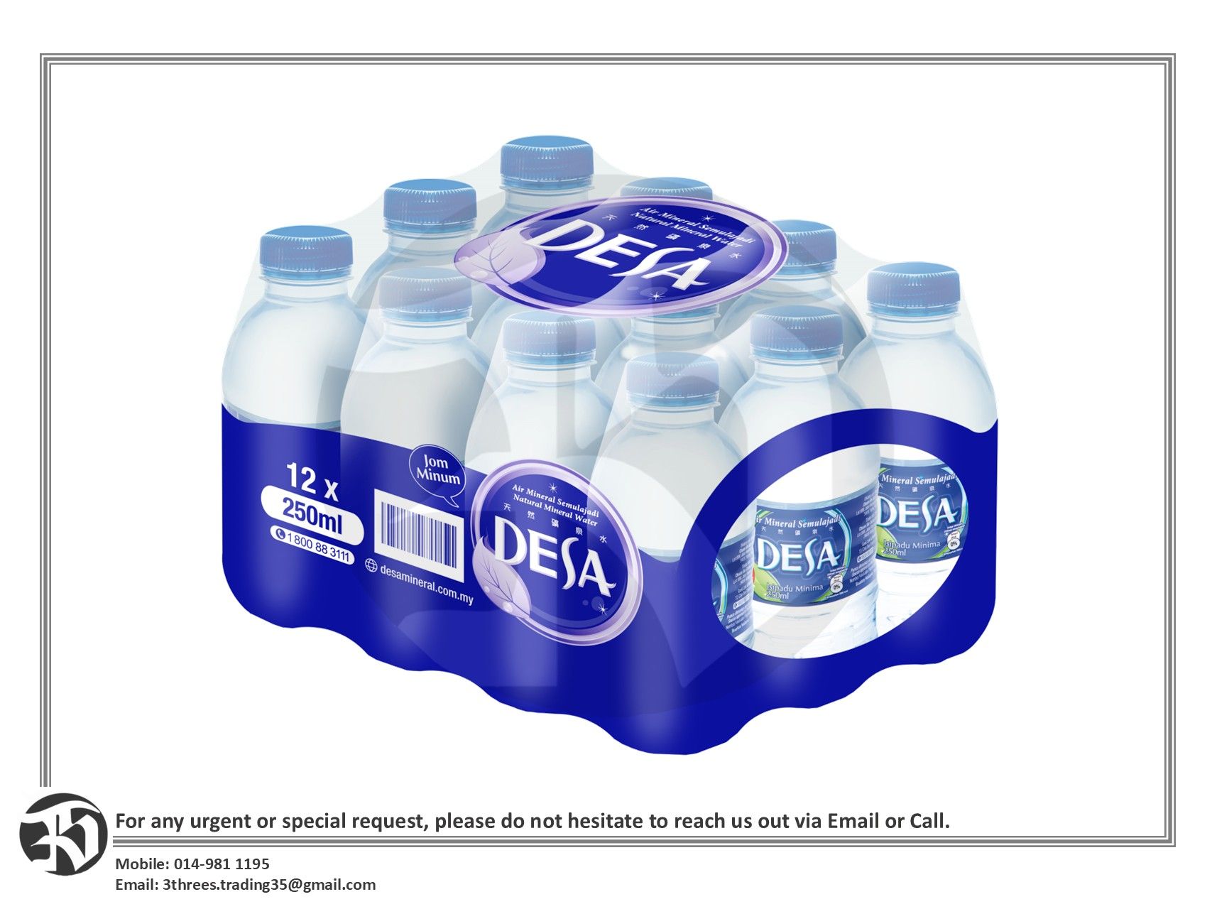 DESA Mineral Water 250ml (12btl/ctn)
