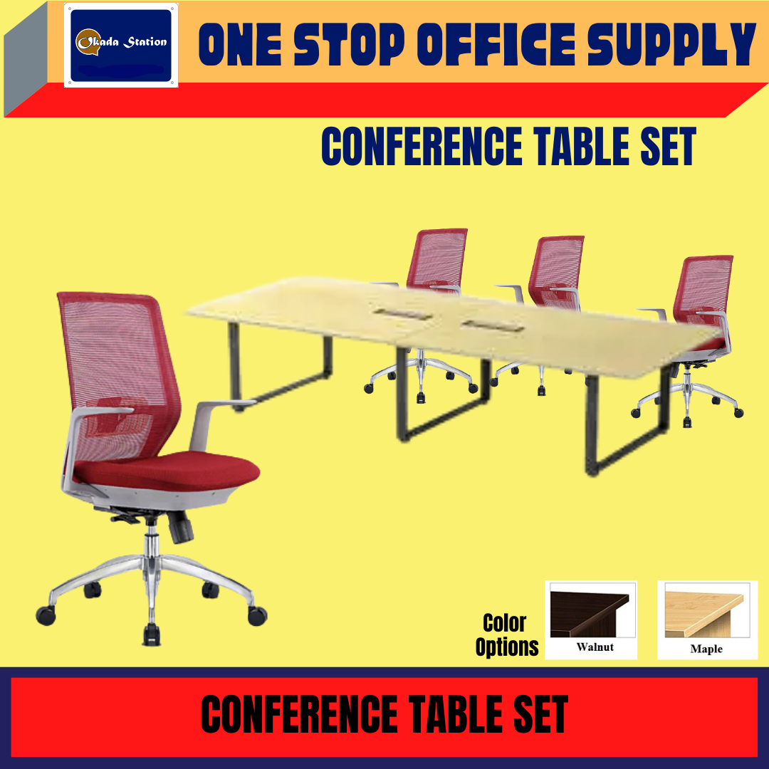 CUSTOM MADE SERIES : CONFERENCE TABLE WITH O SHAPE LEG / MEETING TABLE / OFFICE TABLE / CONFERENCE TABLE