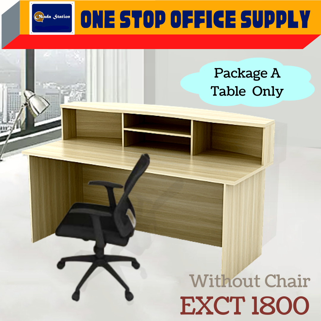 VS EX-SERIES RECEPTION COUNTER (EXCT 1800) / EX-SERIES RECEPTION COUNTER COMBO SET(EX - COVER - SET) / EX-SERIES / RECEPTION COUNTER / SHOP COUNTER / COUNTER TABLE / OFFICE COUNTER / COUNTER / EXCT 1800 / EX - COVER - SET