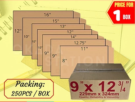 BROWN ENVELOPE-LARGE (250'S/Box)