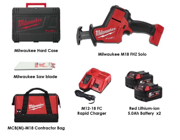 MILWAUKEE M18 M18 FHZ FUEL™ HACKZALL M18 FHZ-0 Cordless Fuel Hackzall Reciprocating Saw SawZall For wood / Metal