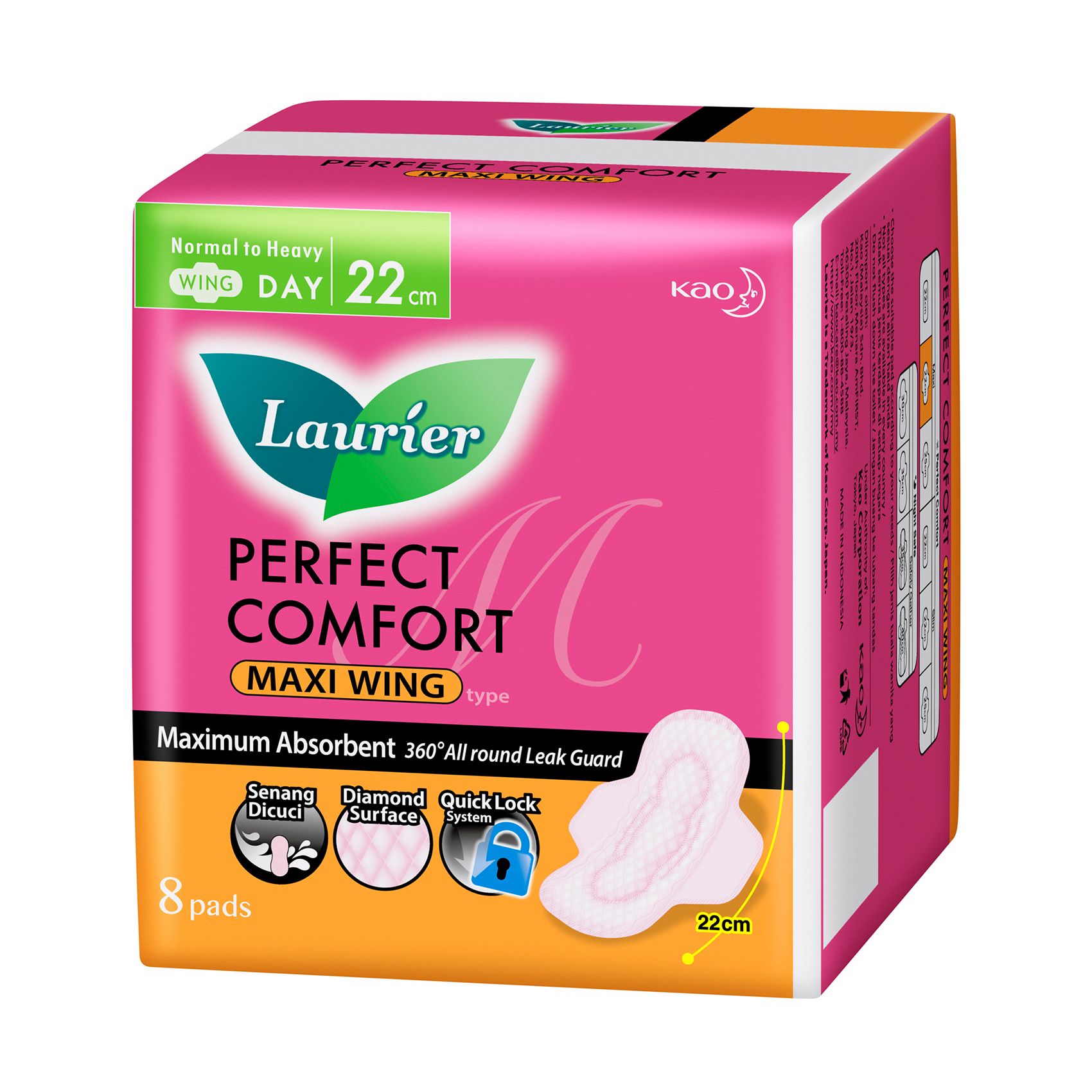 LAURIER SUPER MAXI ACTIVE COMFORT WING 8S