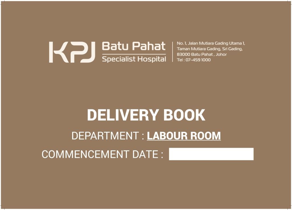 Hardcover Delivery Book Labour Room