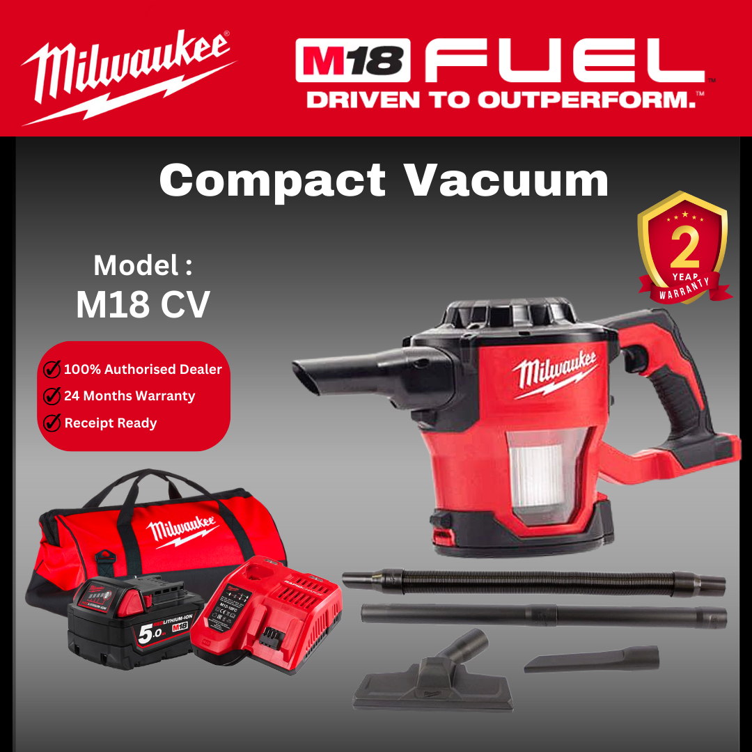 MILWAUKEE M18 Compact Vacuum / M18 CV / Vacuum / Jobsite Vacuums / Powerful Vacuum / Vacuum Cleaner