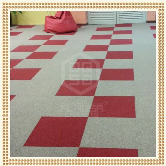QP Carpet Tiles DX Plain (5mm) - Harga Siap Pasang