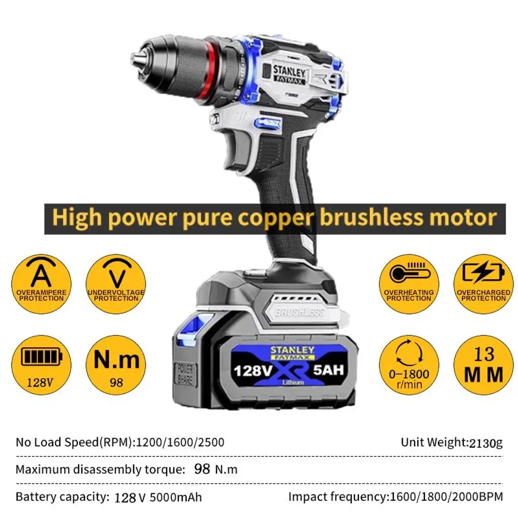 Stanley Fatmax 20V Battery Drill 3in1 Impact Drill