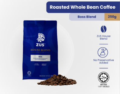 ZUS Roasted Coffee Beans 250g (Boss Blend)
