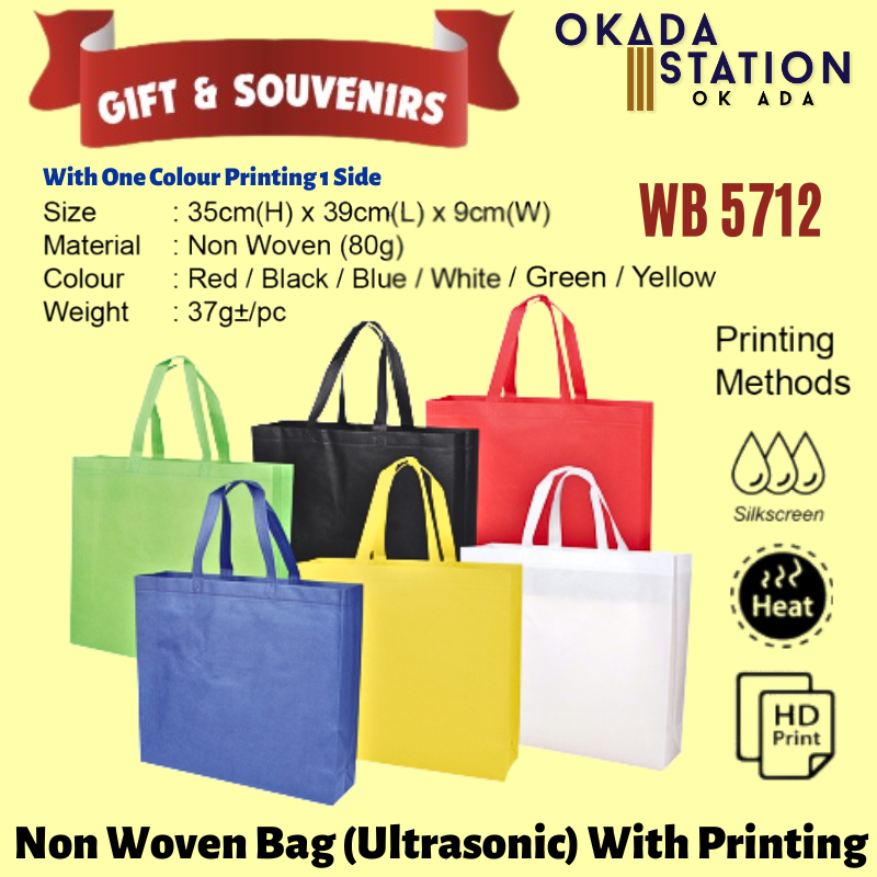 GIFT & SOUVENIRS: WB 5712 NON WOVEN BAG (ULTRASONIC) WITH PRINTING LOGO