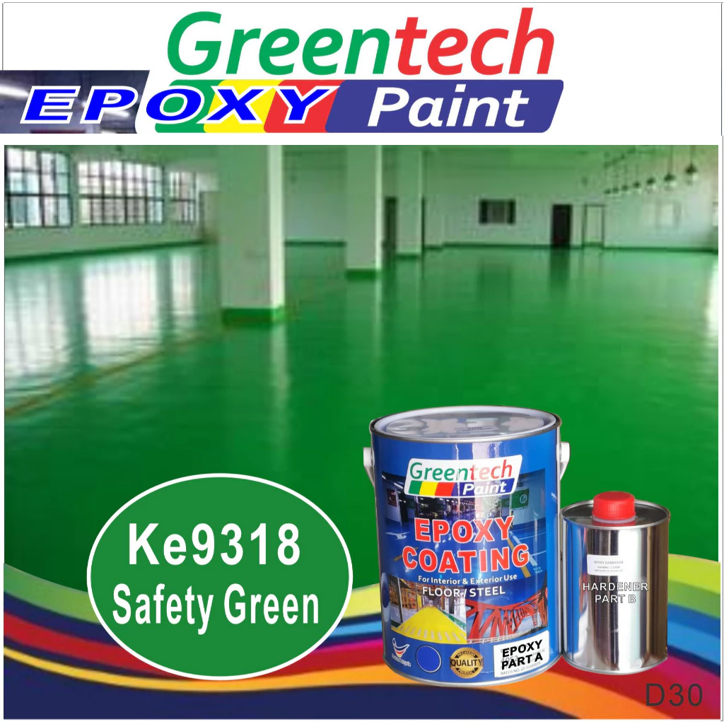 GREENTECH PAINT 5L Epoxy Floor Paint KE9318 (Safety Green)