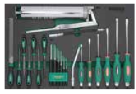 JONNESWAY 22PCS GO-THRU IMPACT SCREWDRIVER AND FILE SET