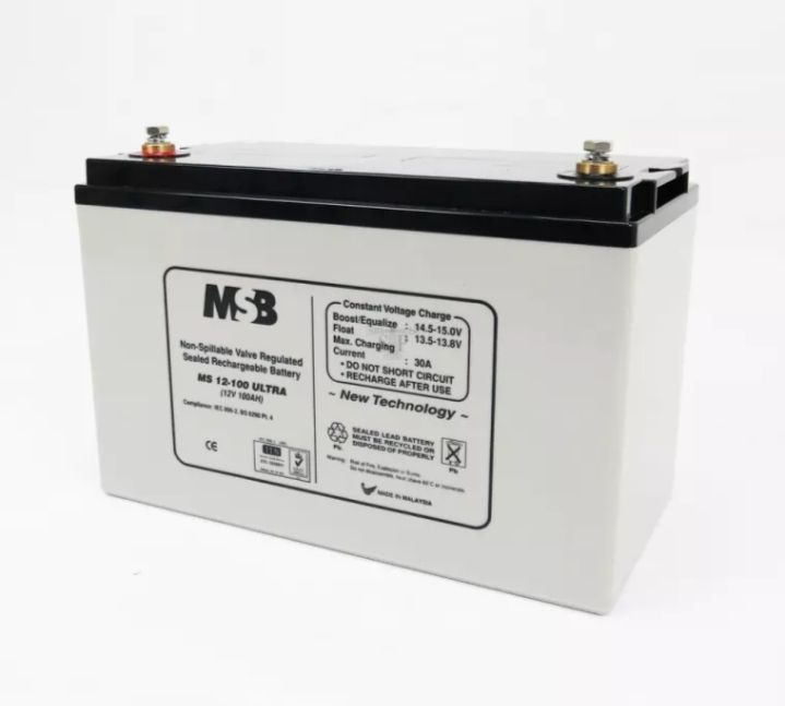 MSB MS12-100 Ultra 12V 100AH OCHA MSB MS12-100 Ultra 12V 100AH Rechargeable Seal lead battt non-Spillable Valve Regulated Sealed - FREE DELIVERY SEMENANJUNG ONLY
