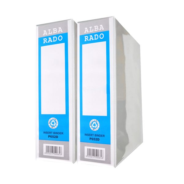 ALBA RADO 2D RING FILE PVC WHITE 50MM