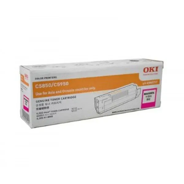 Genuine Malaysia OKI Warranty - OKI C5850/5950/MC560 MAGENTA TONER 6K
