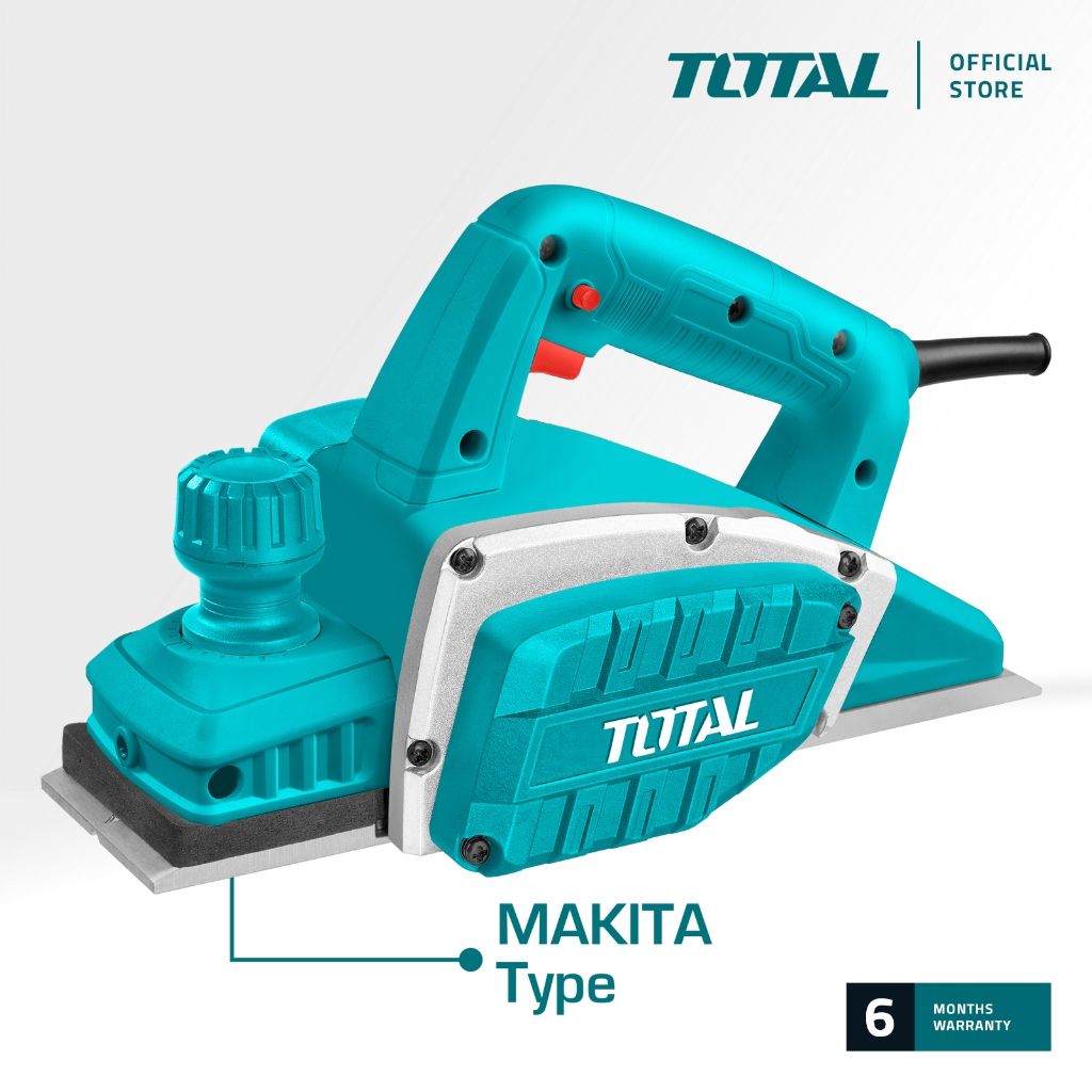 TOTAL ELECTRIC PLANER FEATURING HEAVY DUTY ALUMINIUM BASE + SIDE COVERS + PARALLEL GUIDE (550W) TL5508216