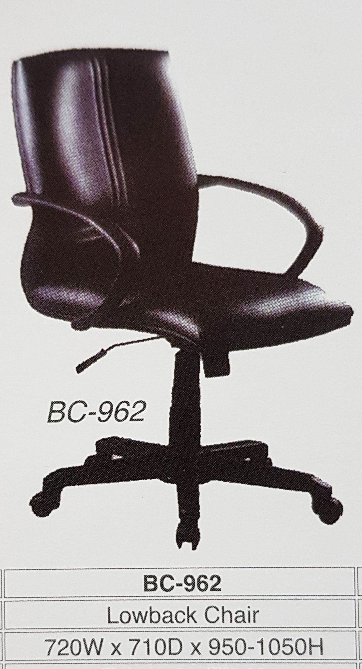 Ganymede BC-962 EROGONOMIC LOW BACK CHAIR (FULL FABRIC LEATHER) / Ganymede / OFFICE CHAIR / LOW BACK CHAIR / ERGONOMIC OFFICE CHAIR / FABRIC CHAIR / ERGONOMIC CHAIR / BC-962 / CHAIR
