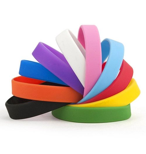 *50pcs Plain Silicone Wristband