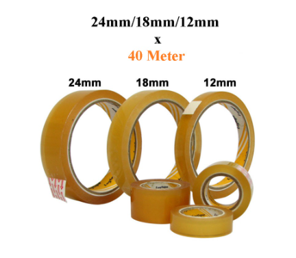 CIC Celulose Tape 12mm/18mm/24mm x 40meter