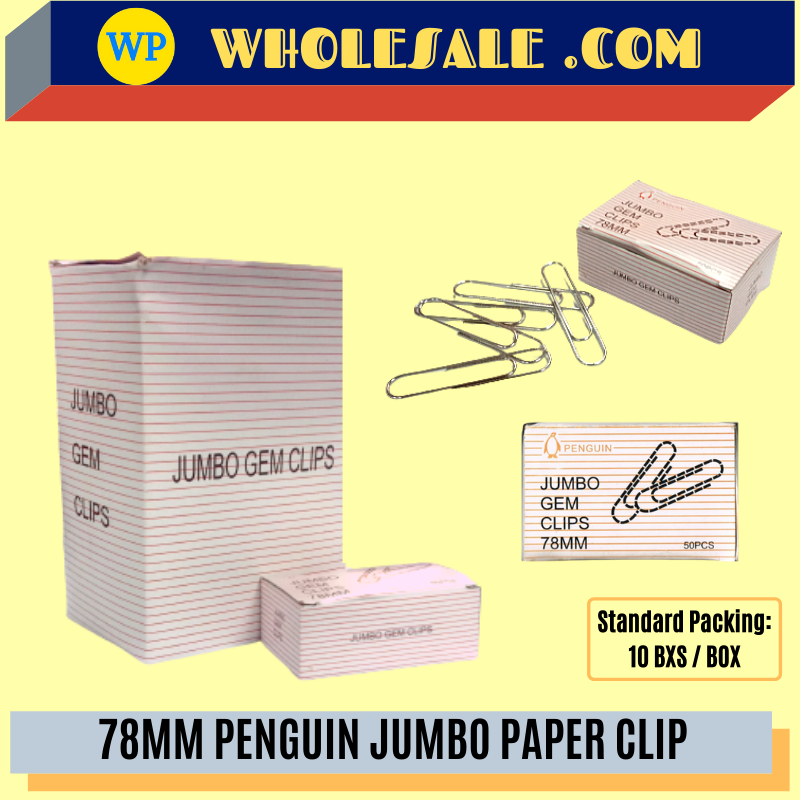 78MM PENGUIN JUMBO PAPER CLIP /PENGUIN /78mm /Paper Clip /Clip /78MM PENGUIN JUMBO PAPER CLIP