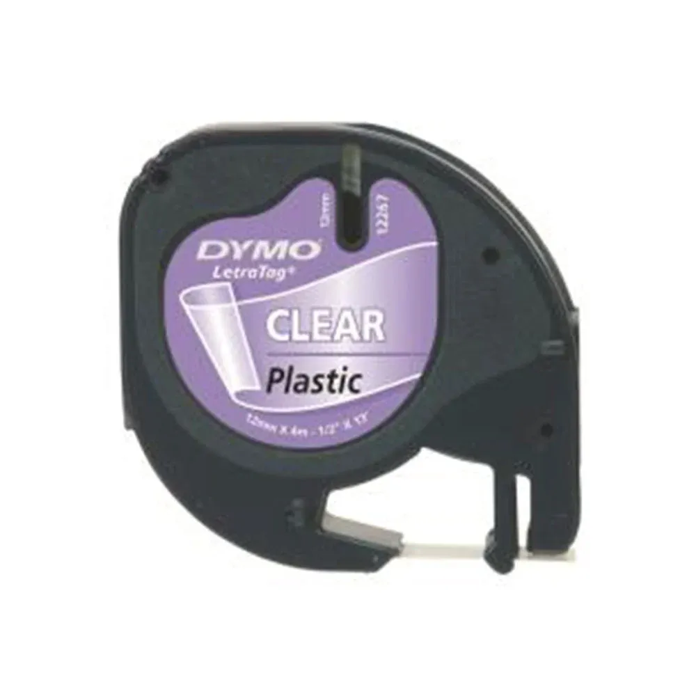 DYMO Letratag Plastic Label Refill 12mm x 4m Clear