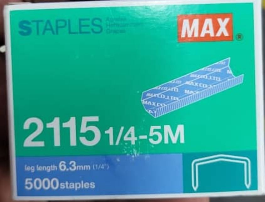 Max staples 2115 1/4- 5M 5000 staples