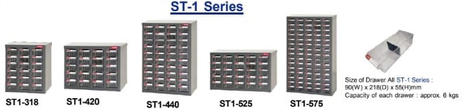 'SHUTER' Steel Case With Plastic Drawer (ST - 1 SERIES) & (ST - 2 SERIES)