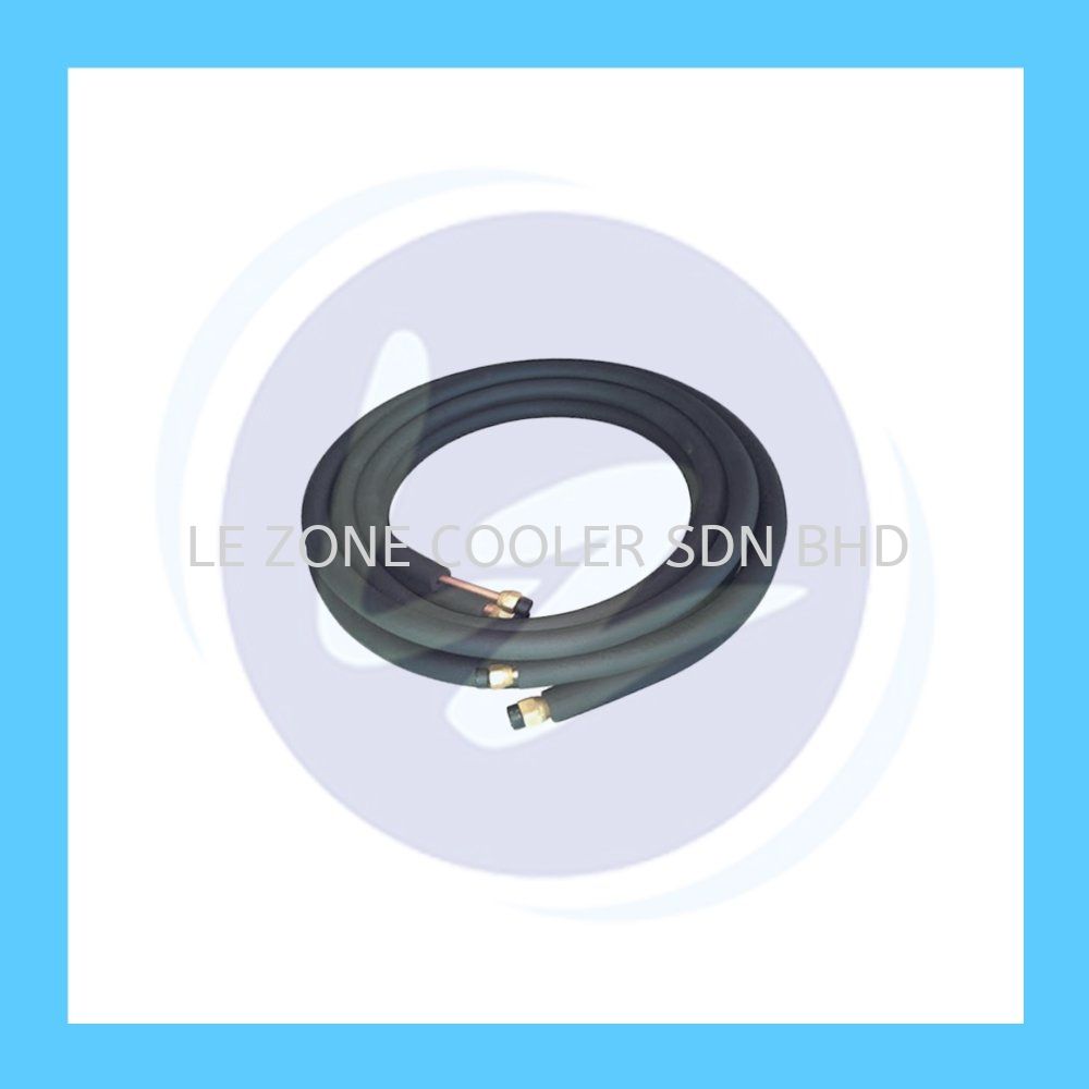 Insulated Insulation Copper Aluminium Tube Pipe Flare Nut - 1/4'' + 3/8'' , 1/4'' + 1/2'' (3 meter)