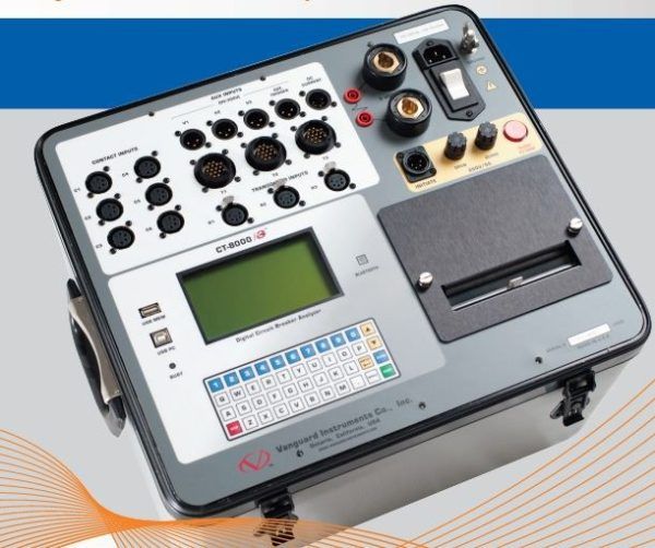 Vanguard Instrument CT-8000 S3 – 6 Digital Circuit Breaker Analyzer with built-in 200A Micro-ohmmeter – 6-Main Contact model