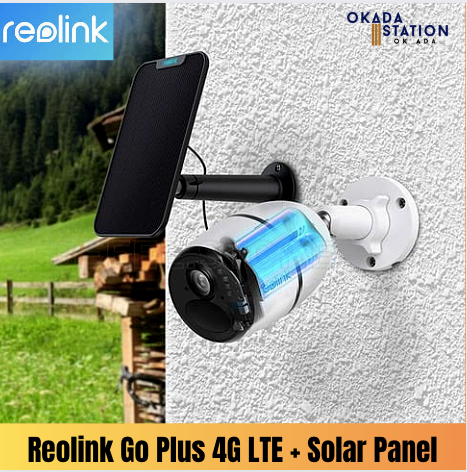 REOLINK GO PLUS 4G LTE Sim Fully Wire-Free IP65 Weatherproof IP Camera with Starlight Night Vision + Reolink Solar Panel Set