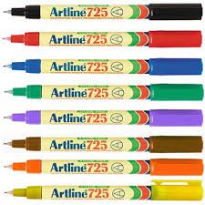 ARTLINE 725 PERMANENT MARKER 0.4MM (12'pcs/BOX) ALL COLOR