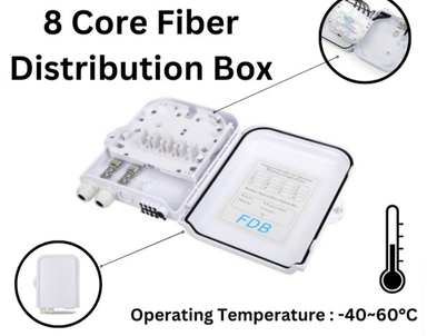 8 CORE OUTDOOR WATERPROOF ABS ENGINEERING PLASTIC FIBER DISTRIBUTION BOX – FDB301