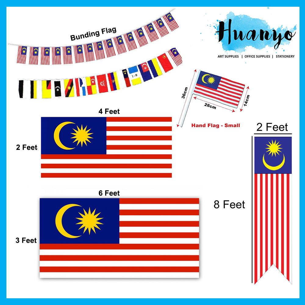 MALAYSIA / MELAKA FLAG 3 X 6