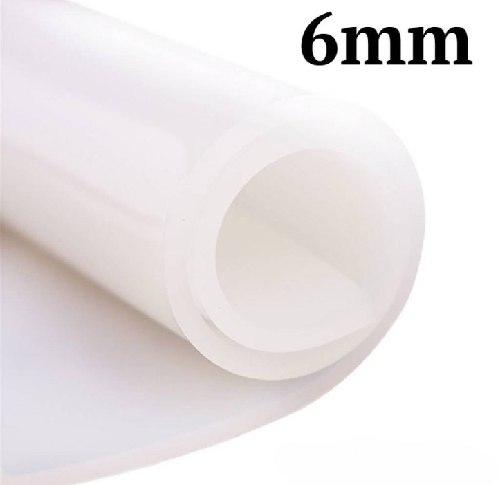 SILICONE RUBBER SHEET TRANSLUCENT 6MM THICK 1M WIDTH