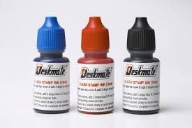Pre-Ink Rubber stamp (refill Ink pad) - Red, Blue